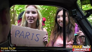 Horny éjacule des adolescents dans Fake Taxi