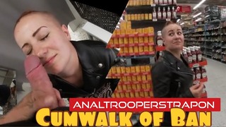 Blowjob i omklædningsrum + Cumwalk Of Fame Trought Shopping Mall, offentligt!