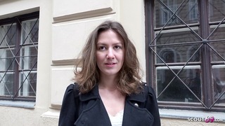 Német cserkész - Schlankes lány, Alessandra Bei Strassen Casting Gefickt