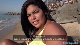 Public Agent A Blind Date For Latina With Enormous Natural Boobs