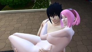 Anime Pink Hair Lady Fucking Outside