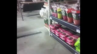 Self Amateur Peeing In Shop