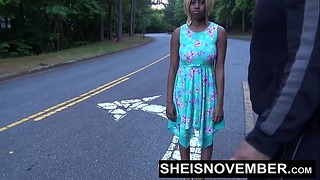 Sheisnovember Ebony Teeny Sweetie Oral Sex In Street Sloppy Head