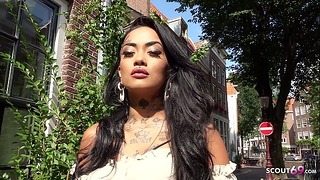 Niemiecki harcerz - brązowa holenderska modelka z tuszem na Instagramie, Sweetie Bibi, wybiera ostre rżnięcie za pieniądze
