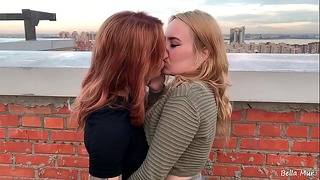 Girlfriends Having Sex At The Roof