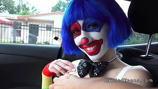 Clown Teen Fucking Outside Pov