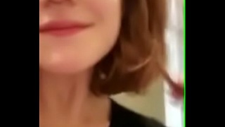 Sexy Redheaded Teen Pees and Plays at the Toilet.