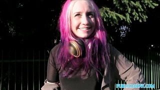 Publicagent American Hoe Talks Dirty Fucking Outdoors in Prague