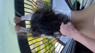 20 Years Old Latina Getting Fucked on Balcony