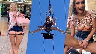 Blonde Sky Pierce Public Fuck After Showing Pussy to Crowd Pov