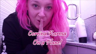 Corrina Karma on a airplane Teaser. Join the Mile High Bar and Squirt With Me!