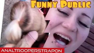 Fucking in Playgroung Etc. Public Sex and Cum in Mouth. Funny