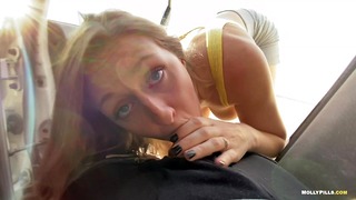 Risicovolle buitenneuk in parkeergarage Avn 2020 – Molly Pills – Amateur Pov Hd