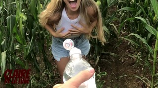 Tilbage fra Military: Slutty Stepsis Can T Wait to Suck Sex Me Risky in Cornfield