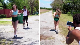 – Harley Jade Goes for A Jog someone Follows Her