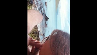 Lucky Stranger Gets Fucked on Outside Beach