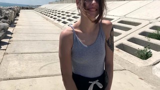 Masturbating in Public anibutler Brunette amateur Public Masturbation Babe Little Boobs Lunatic