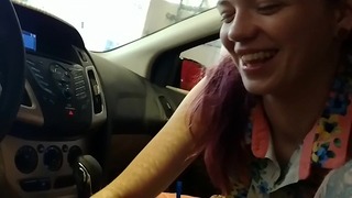 Teenager Gives Me A Oral in Car wash