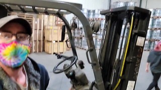 Tgif Rides His Cock While He S on the forklift