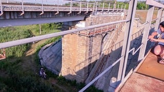 We Wanted to Make A Video on the Railway but We Were Catched By Motorcyclists :d (russian Dialogues)