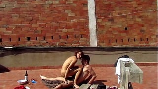 Couple Catched Fucking In The Terrace Outside