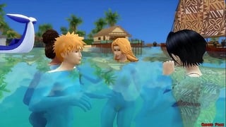 Bleach En La Playa Rukia Follada Por Renji Fuertemente Hentai Hentai Parodia