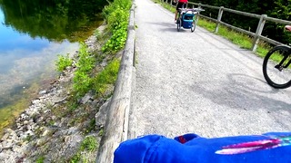Extreme Risky Public Handjob On A High Frequented Lake – Sloppy Handjob And Cumshot