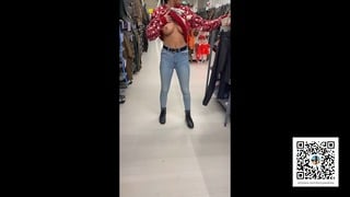 I Took My Bf To Mall And Flashing Him Till Gave Him Public Blowjob In Changing Room – He Cumshot Me!