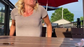 Sexy Milf Kara Wears Remote Vibrator And Butt Plug And Cums At Public Restaurant—Cumplaywithus2