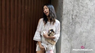 Trying Our New Remote Controlled Vibrator In The Street