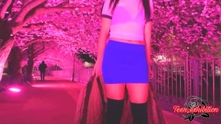 Young Submissive Stepsister In Public, Undress And Masturbate In The Park Caught, And She Obeys