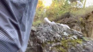 Cute Cowgirl Gets Huge Cumshot On Fit Ass In Nature