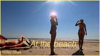 Moglie esibizionista Beach Voyeur 4K Moglie completamente nuda fa - Di Wifeydoespremium