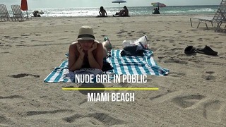 Nude Girl Public Walking At The Beach Miami Florida