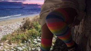 Sexy Blondy Extreme Masturbation Outdoors Hot Ass