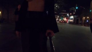 Teaser – Walking Completely Topless On A Busy Night Out!