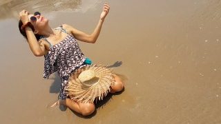 Up Dress No Panties At Public Beach Public Flashing