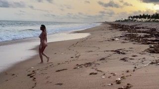 Walking Outdoor Completely Naked