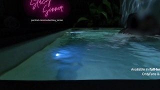 Almost Caught Real Lesbian Couple Pool Sex – Teaser