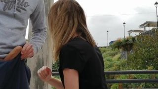 Another Gigantic And Risky Cumshot In Public