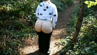 Big Booty Exhibitionist Rubs Her Pussy At A Public Park Preview