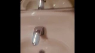 Big Cock Horny Latino Faceless Adonis First Appearance Quickie Solo Jerk And Cums In Public Restroom