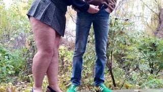 Crazy Milf In A Short Skirt Knows How To Kink On The Street