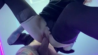 Cumshot In The Pussy Of The Beauty After Rough Fucking In The Public Restroom