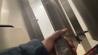 Cumshot In Womens Public Restroom Door Open