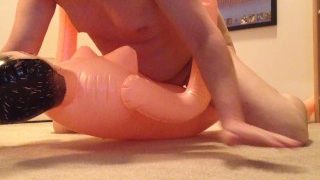 Fucking Blowup Sex Doll On The Floor
