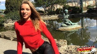 Tysk spejder – Skinny College Teen Emily Talk To Fuck At Street Casting