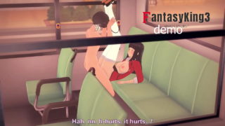 Hinata 公交车上制服 Naruto 红色促销完整视频