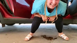 Hotwife Lexi Love Couldn’t Hold Her Pee Anymore & Pulled Over To Piss Outside