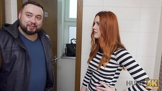 Hunt4K Belle With Red Hair Fucked By Stranger In Toilet In Front Of Bf